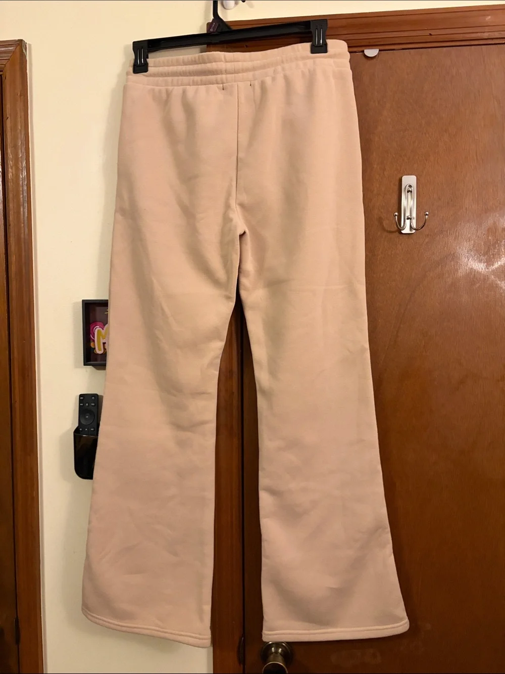 Ambiance Wide Leg Sweatpants in Light Beige - Picture 2 of 3